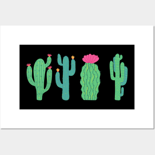 Cute colorful Succulents Print pattern Posters and Art